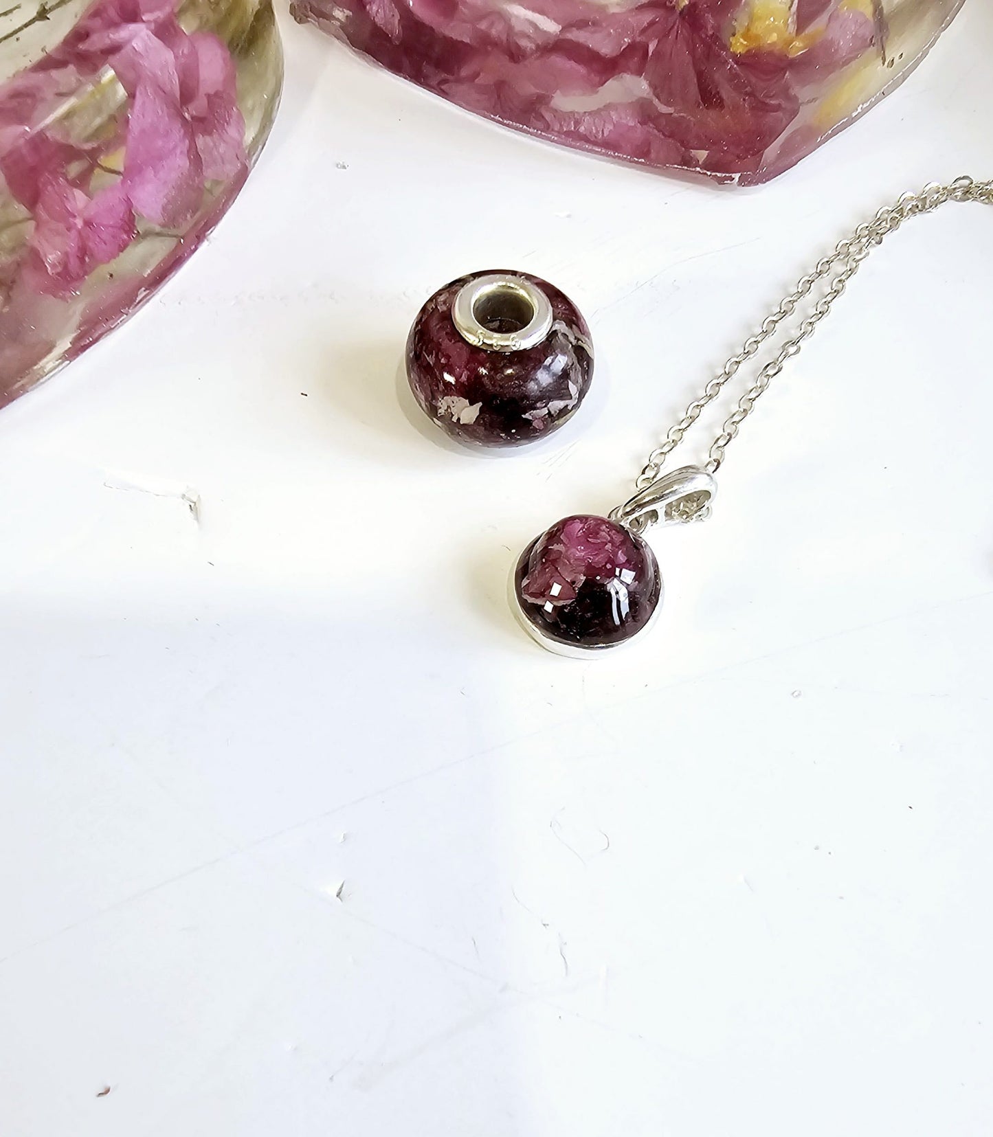 Flower Preservation Jewellery Set – Sterling Silver Wedding & Memorial Keepsake UK