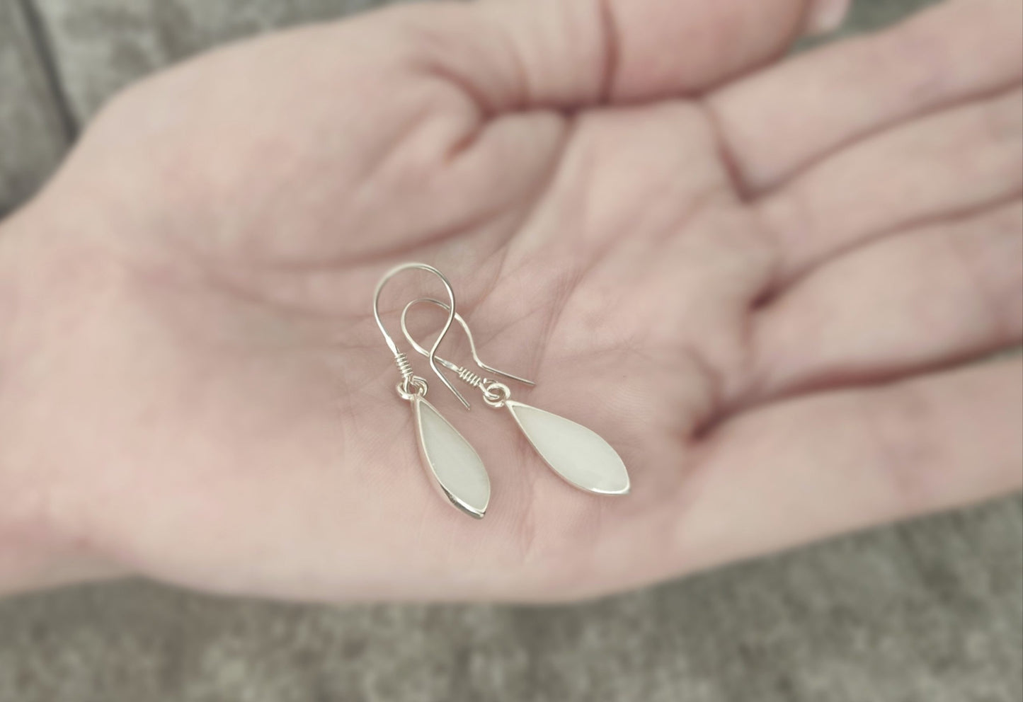 Breastmilk Jewellery UK – Sterling Silver Breastmilk Drop Earrings
