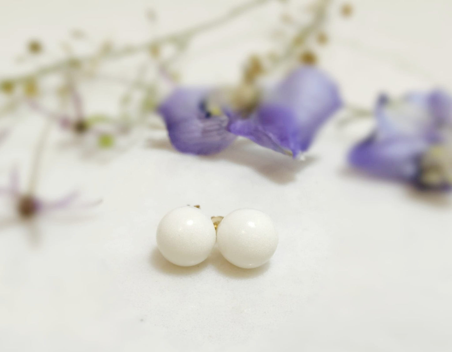 Breastmilk Jewellery UK – 9ct Gold Breastmilk Pearl Earrings