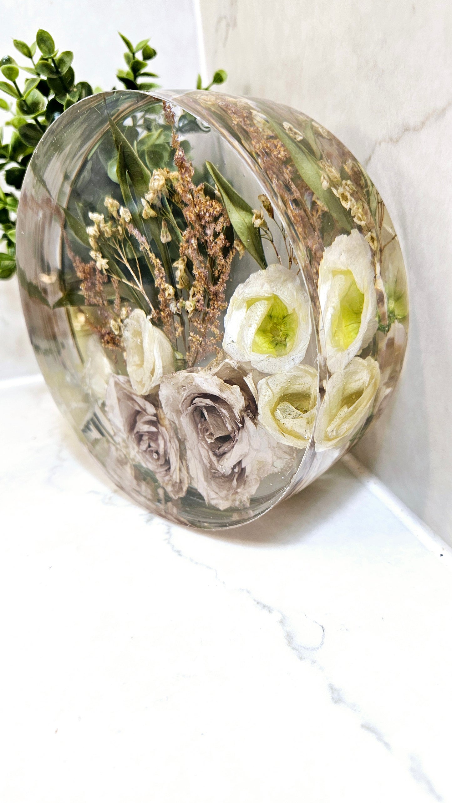 Wedding Flower Preservation Resin Disk – Preserved Bouquet Keepsake UK