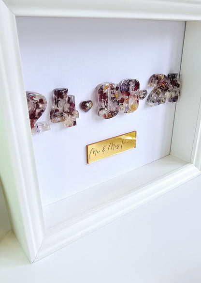 Wedding Confetti & Petal Keepsake Frame – Resin Preservation UK