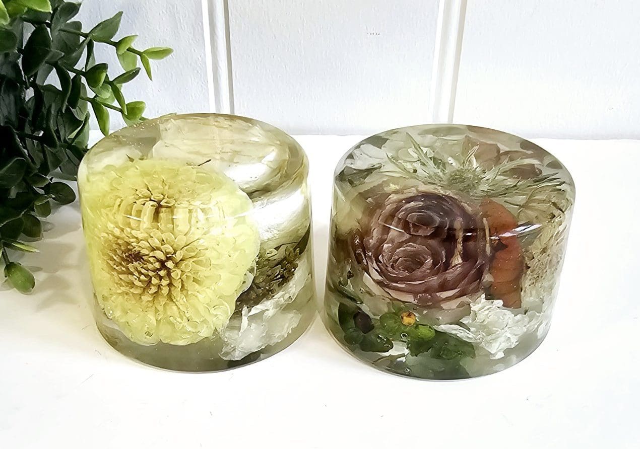 Wedding Bouquet Paperweight – Preserved Flowers in Resin UK Wedding Keepsake
