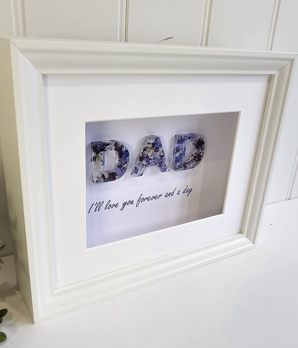 Personalised Resin Memorial Letter Frame – Funeral Flower Keepsake Mum Dad & Nan