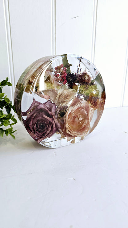 Wedding Flower Preservation Resin Disk – Preserved Bouquet Keepsake UK
