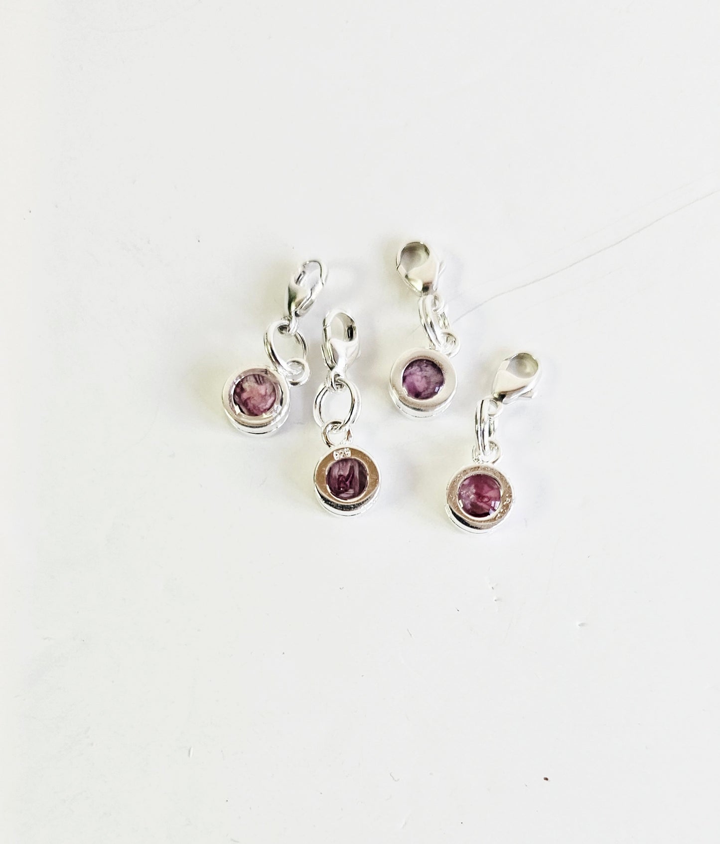 Sterling Silver Resin Memory Charm for Thomas Sabo Bracelets