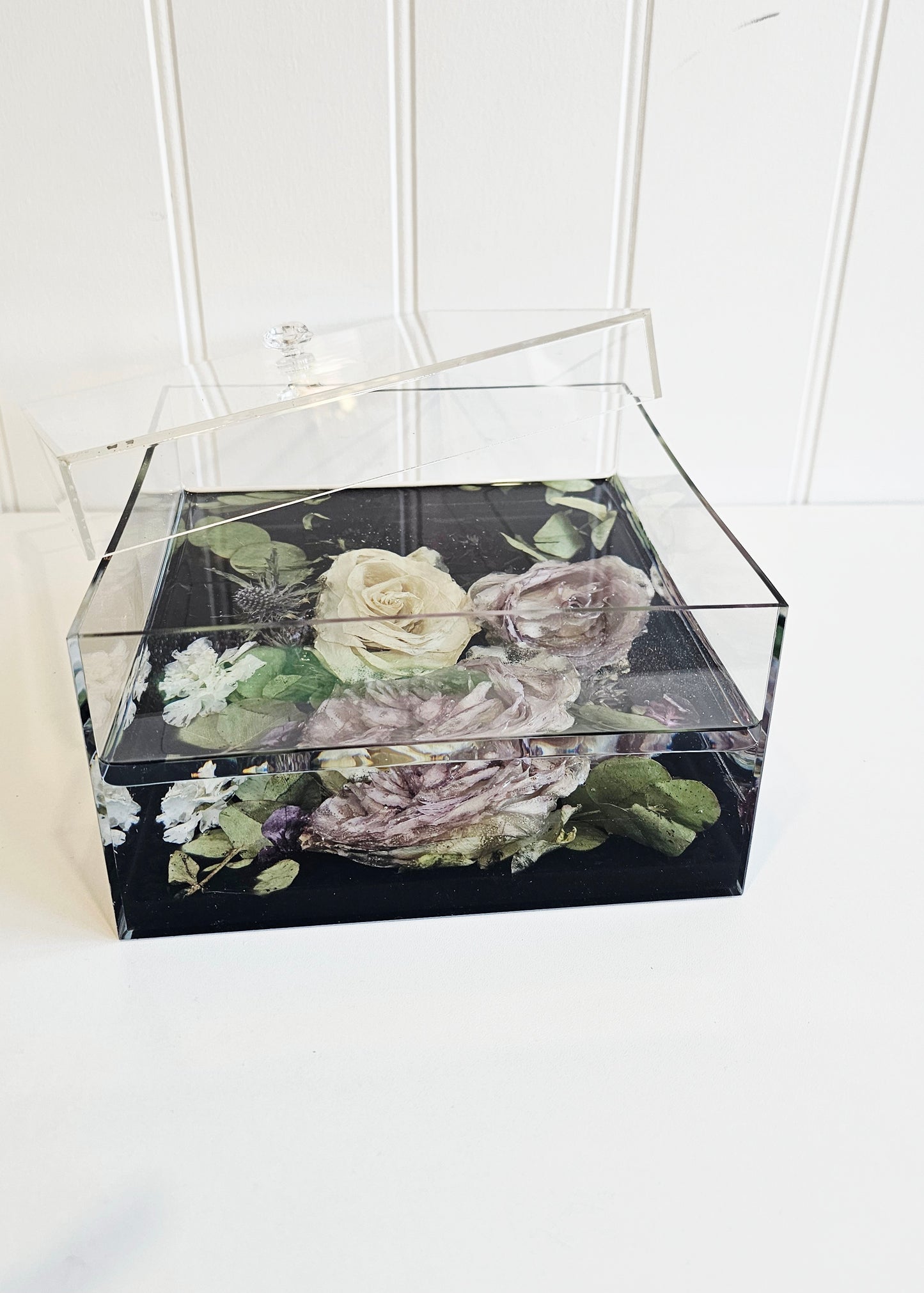 Preserved Bouquet Resin Jewellery Keepsake Box
