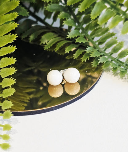 Breastmilk Jewellery UK – 9ct Gold Breastmilk Pearl Earrings