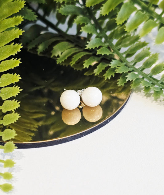 Breastmilk Jewellery UK – 9ct Gold Breastmilk Pearl Earrings