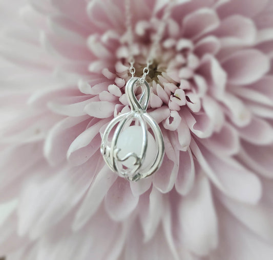 Pearl Cage Necklace – Sterling Silver