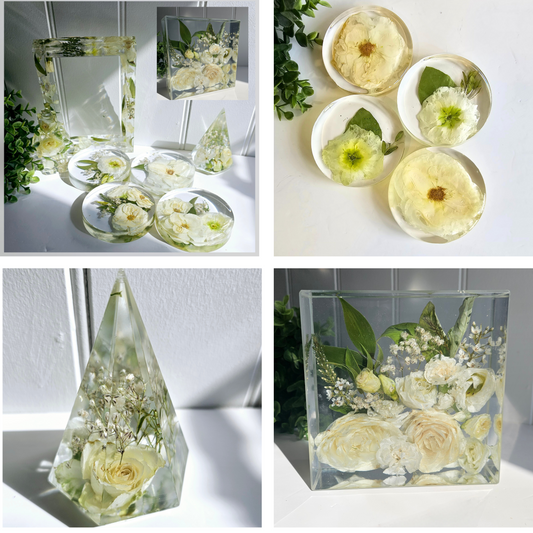Wedding Bouquet Preservation UK – Happily Ever After Resin Keepsake Package