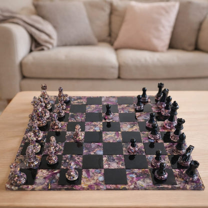 Resin Flower Preservation Chess board