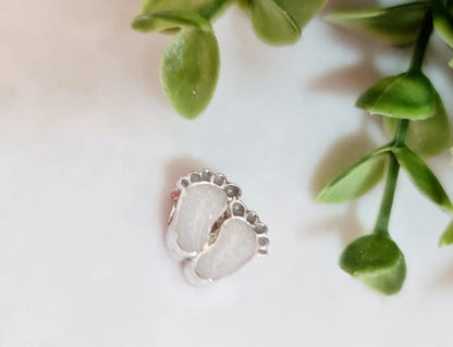 Custom Baby Feet Breastmilk Bracelet Charm