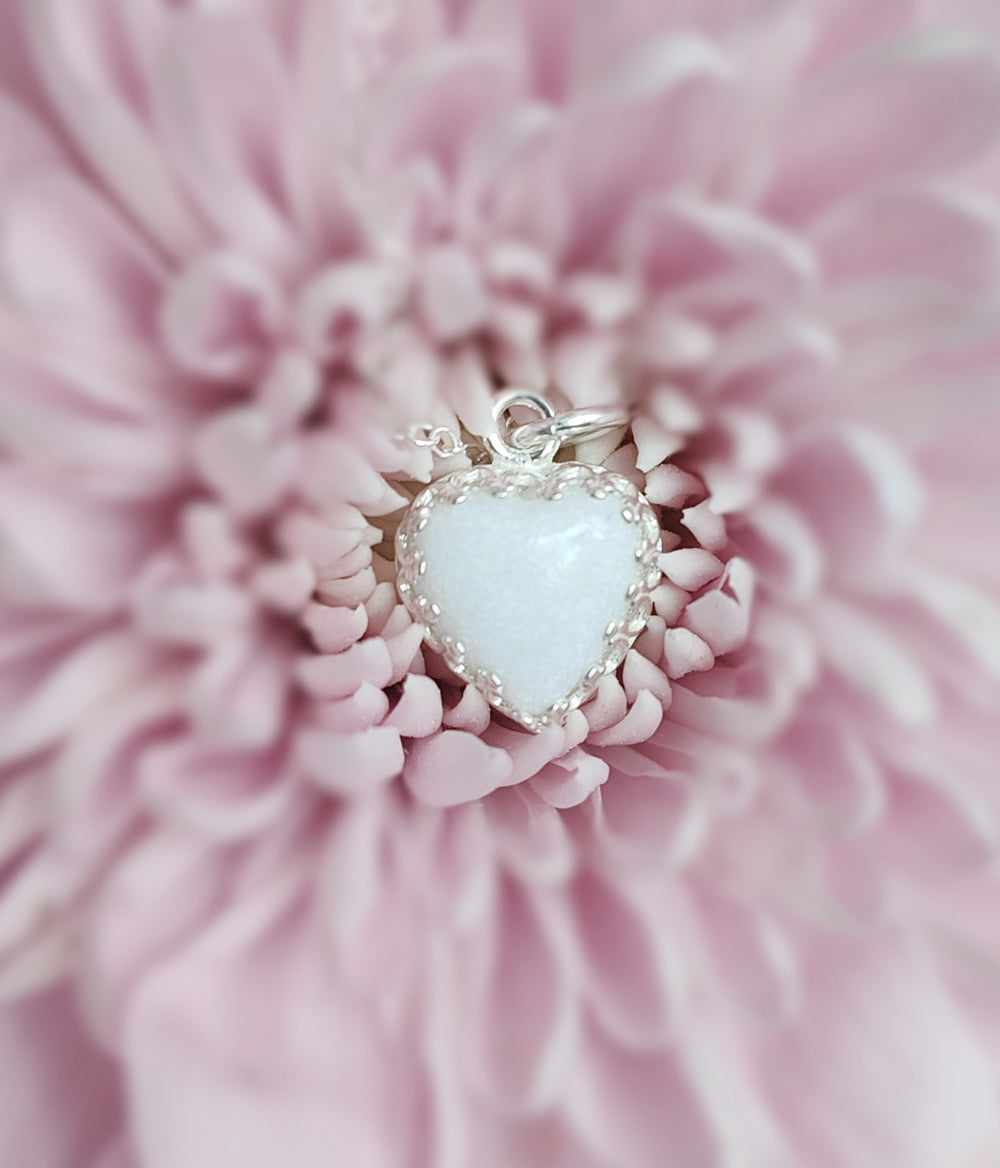 Heart Breastmilk Necklace – Sterling Silver