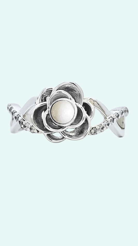 Breastmilk Jewellery UK – Eternal Rose Sterling Silver Breastmilk Ring New Mum Gift