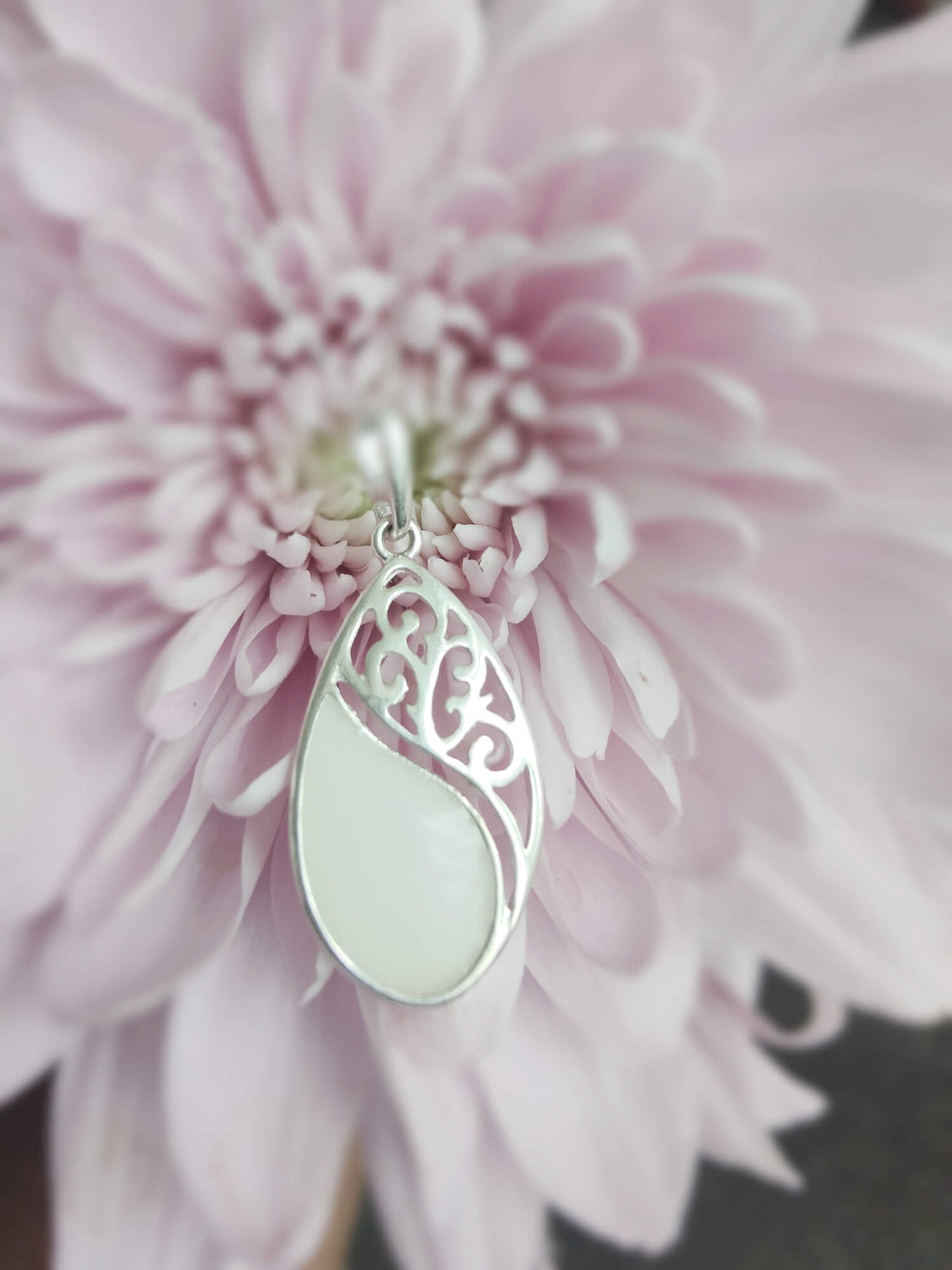 Teardrop Breastmilk Necklace – Sterling Silver