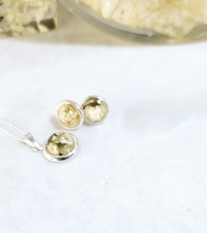 Flower Preservation Jewellery Set – Sterling Silver Wedding & Memorial Keepsake UK
