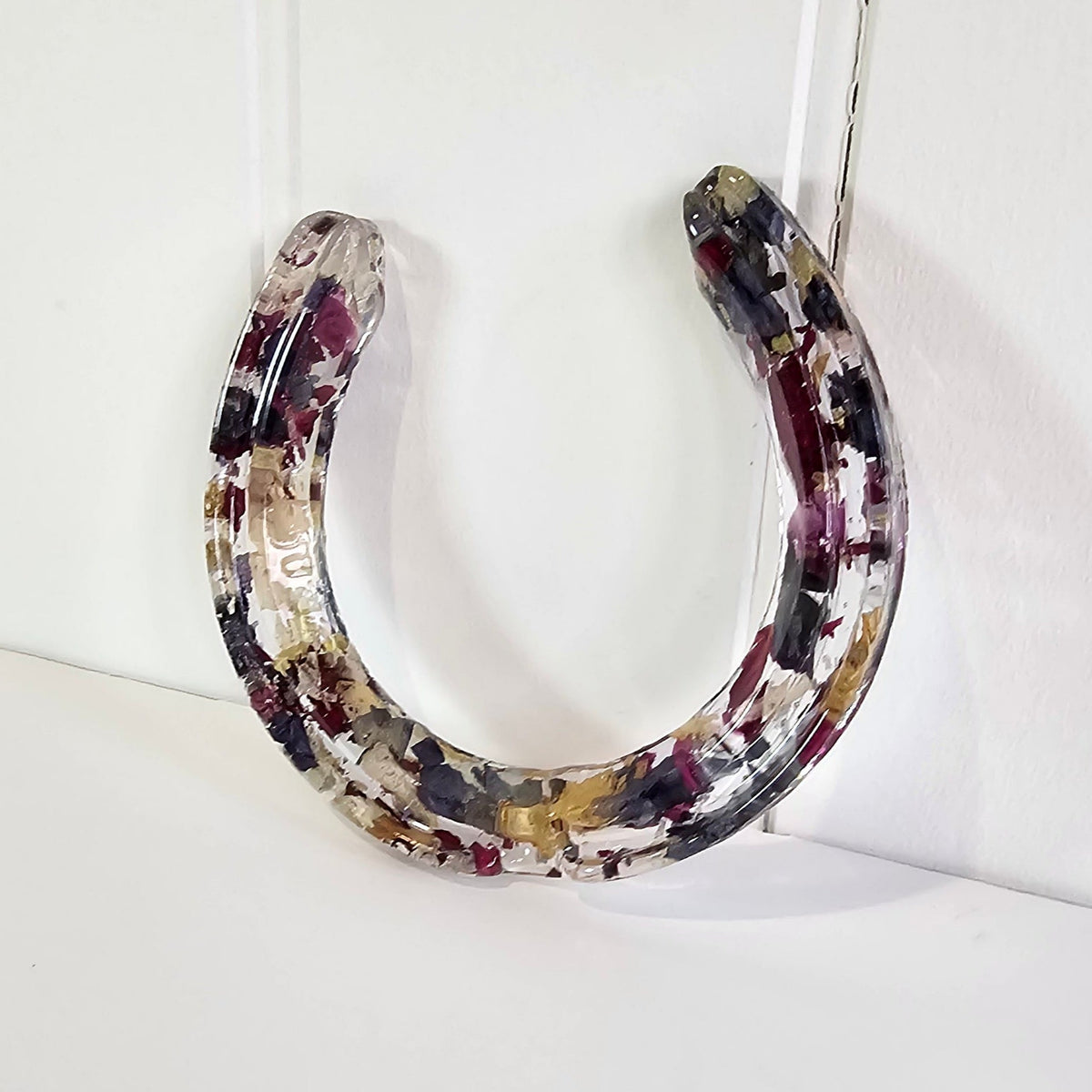 Resin Horseshoe Wedding Petal & Confetti Preservation Keepsake UK