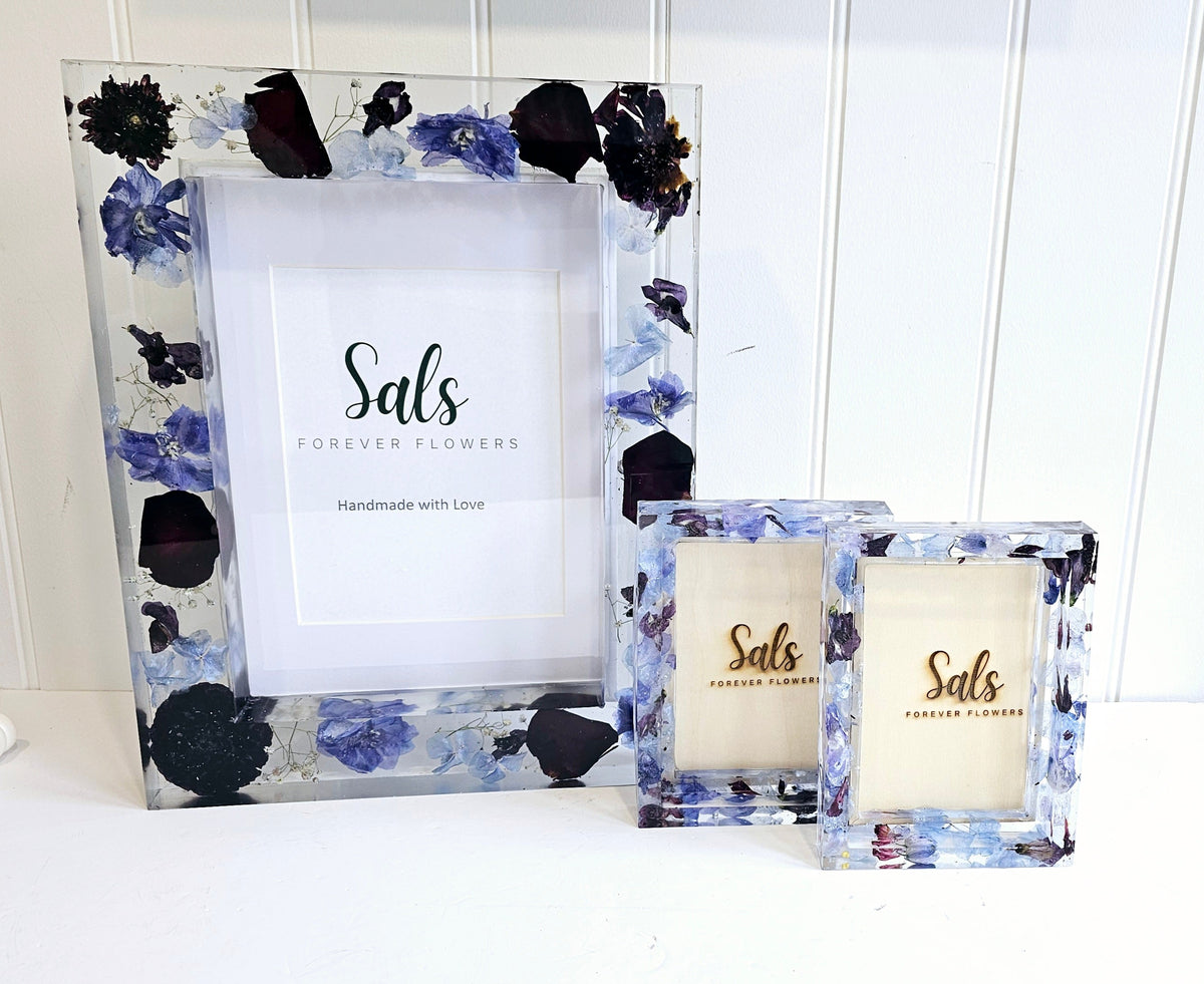 Flower Preservation Resin Photo Frame – Wedding & Memorial Keepsake UK