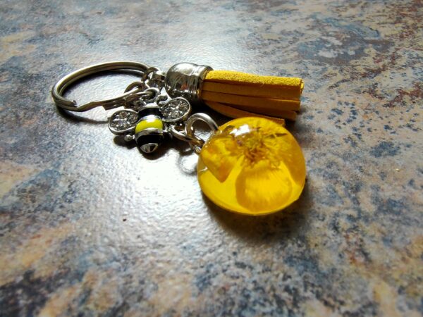 Silver bee collection Keychain