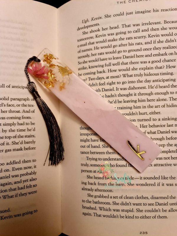 Real flower Bookmark with optional personalisation