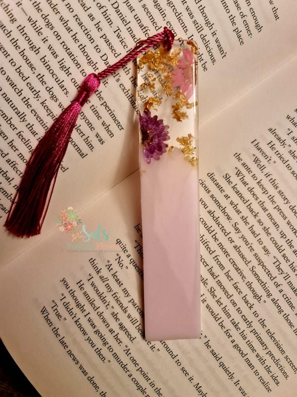 Real flower Bookmark with optional personalisation