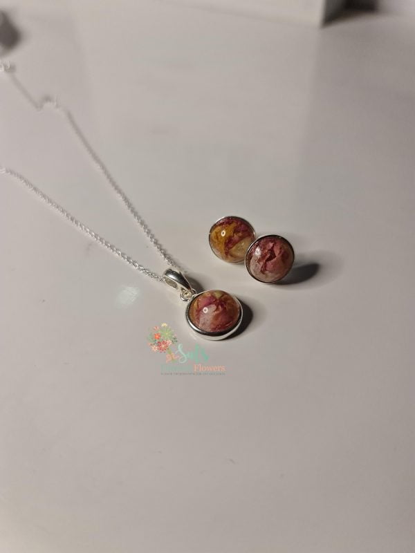 sterling silver necklace and earring set
