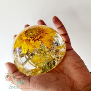 Resin Flower Preservation half sphere